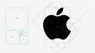 No, el logo de Apple no tiene proporción áurea